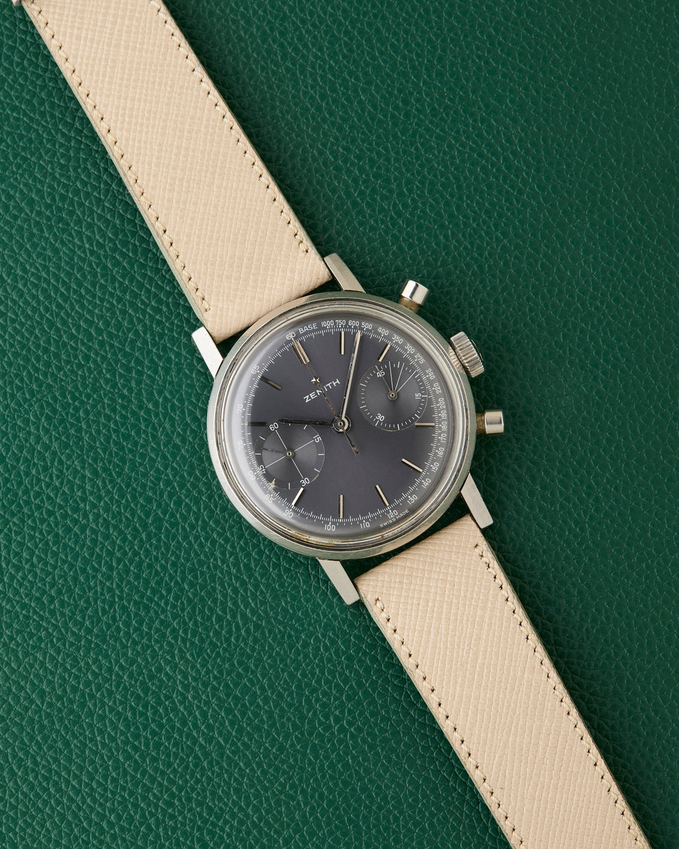 Zenith A271 Slate Sunburst Grey Vintage Chronograph – Tortoise Watches