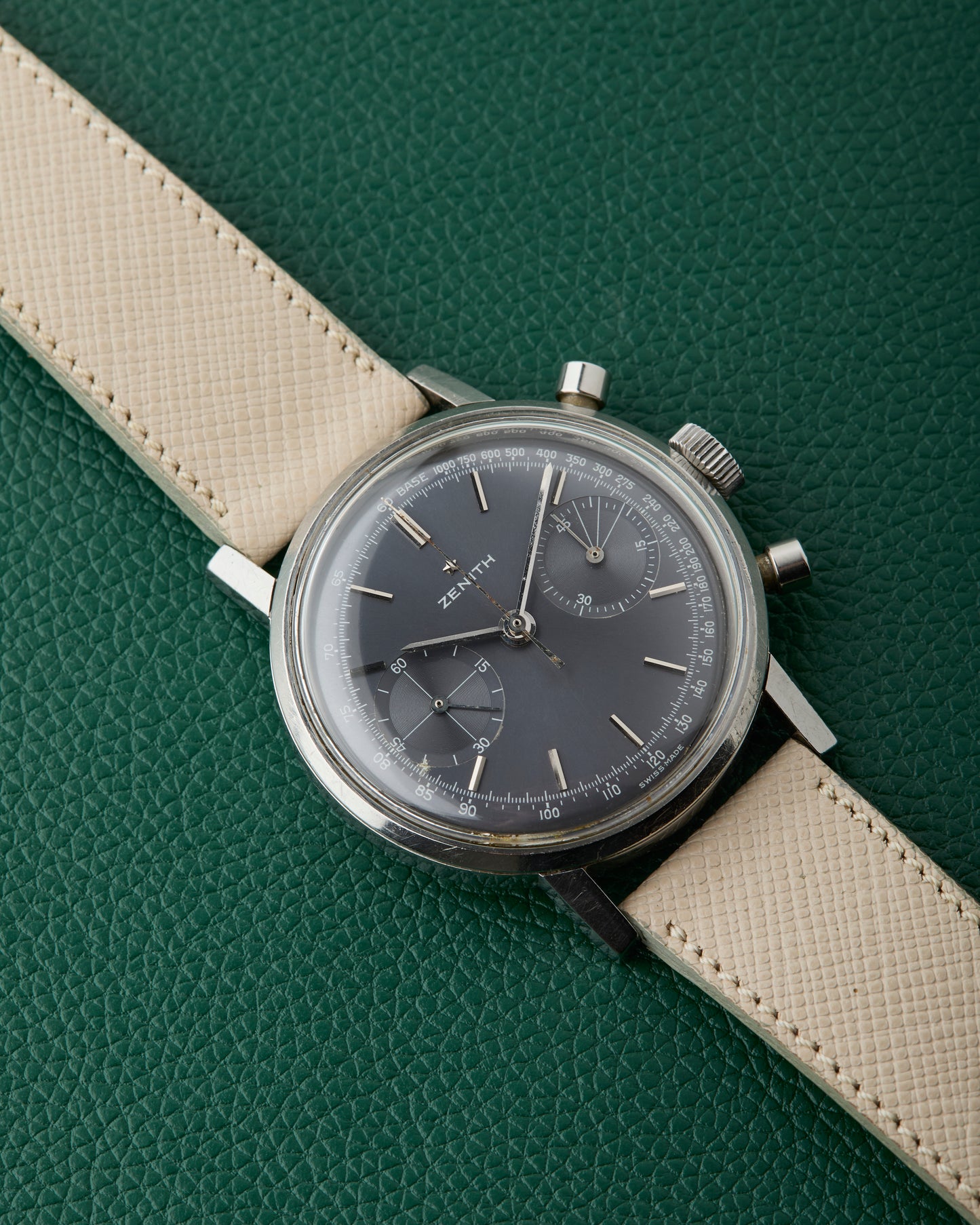 Zenith A271 Slate Sunburst Grey Vintage Chronograph