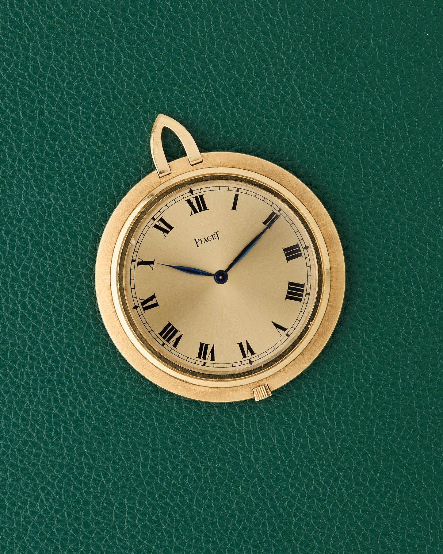 Piaget 18k Yellow Gold Roman Numerals Pocket Pendant Watch