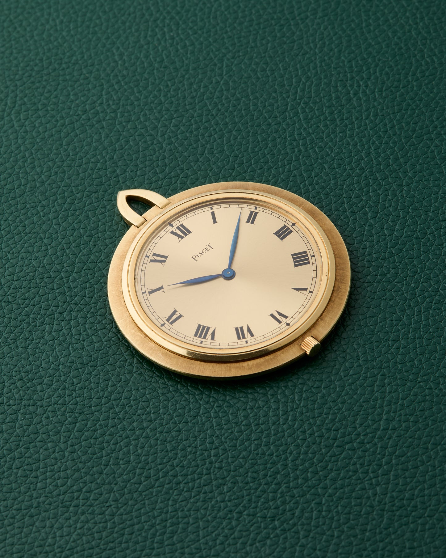 Piaget 18k Yellow Gold Roman Numerals Pocket Pendant Watch