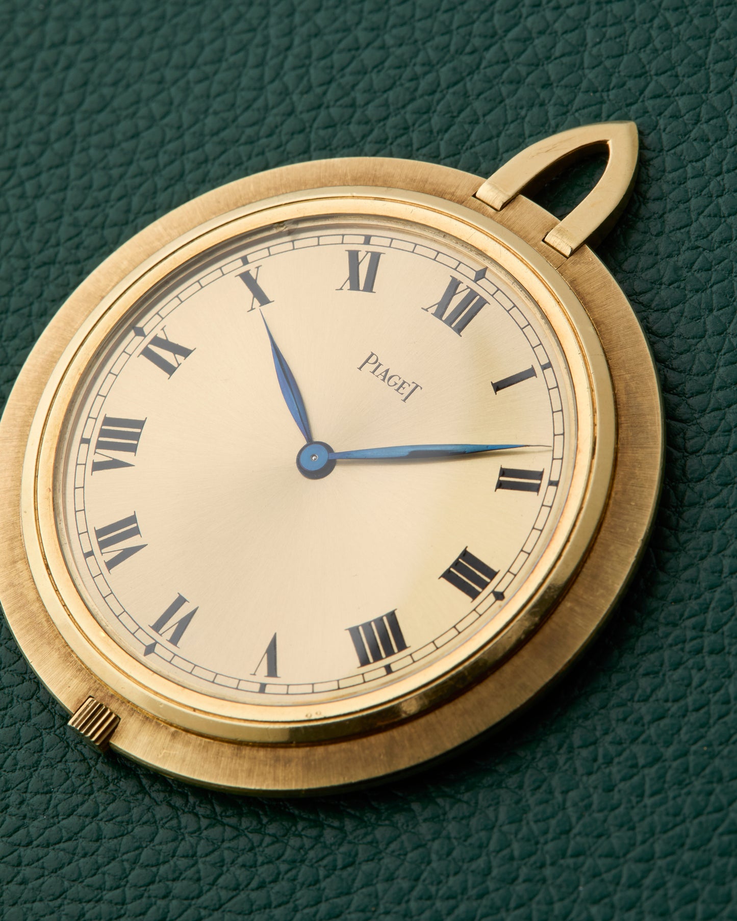 Piaget 18k Yellow Gold Roman Numerals Pocket Pendant Watch