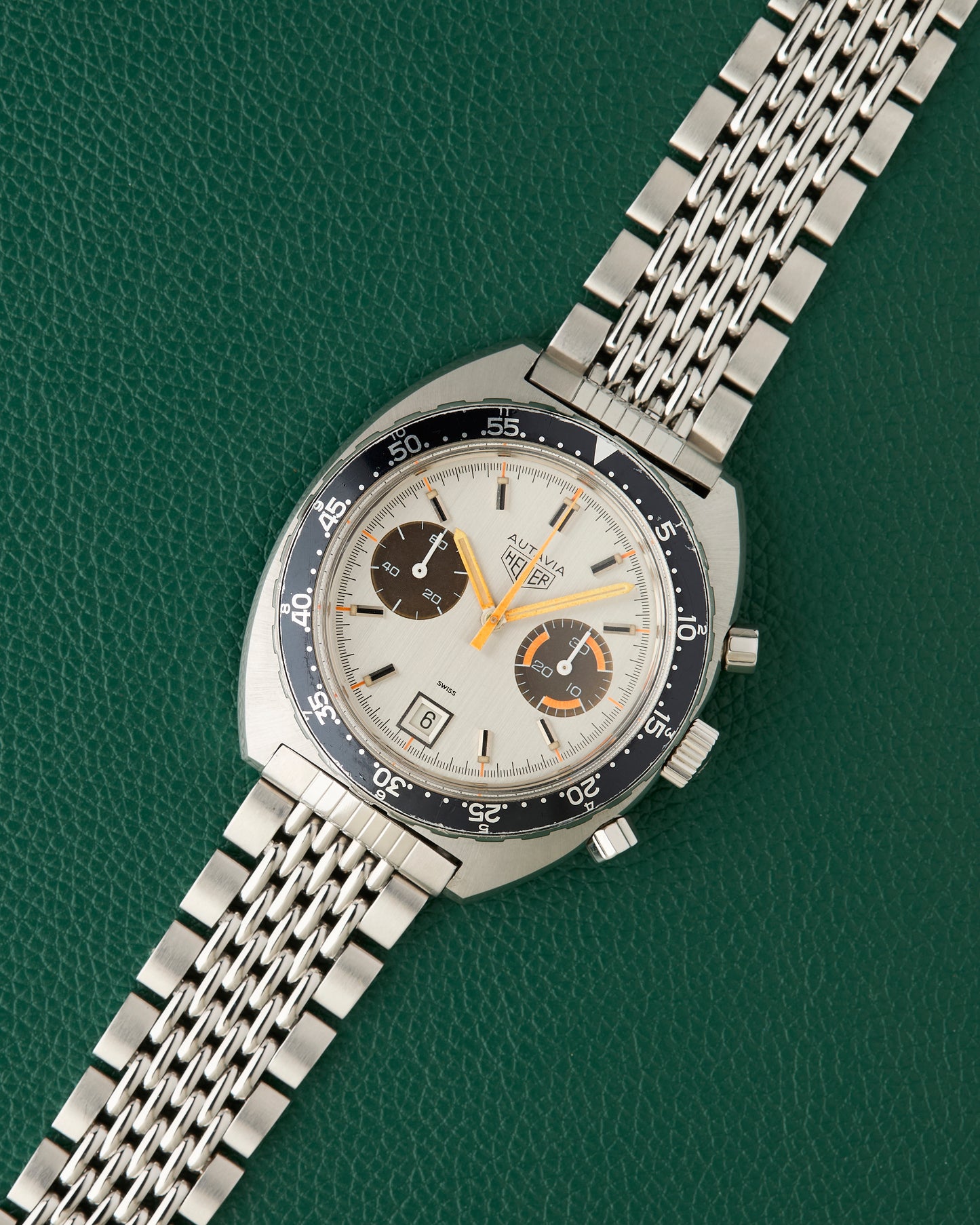 Heuer Ref. 73663 Autavia Orange Boy Gay Freres Bracelet