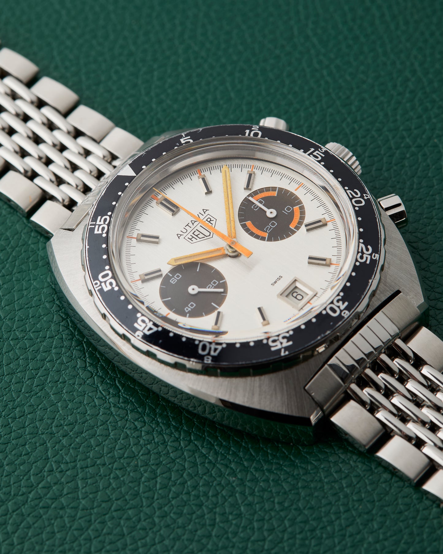 Heuer Ref. 73663 Autavia Orange Boy Gay Freres Bracelet