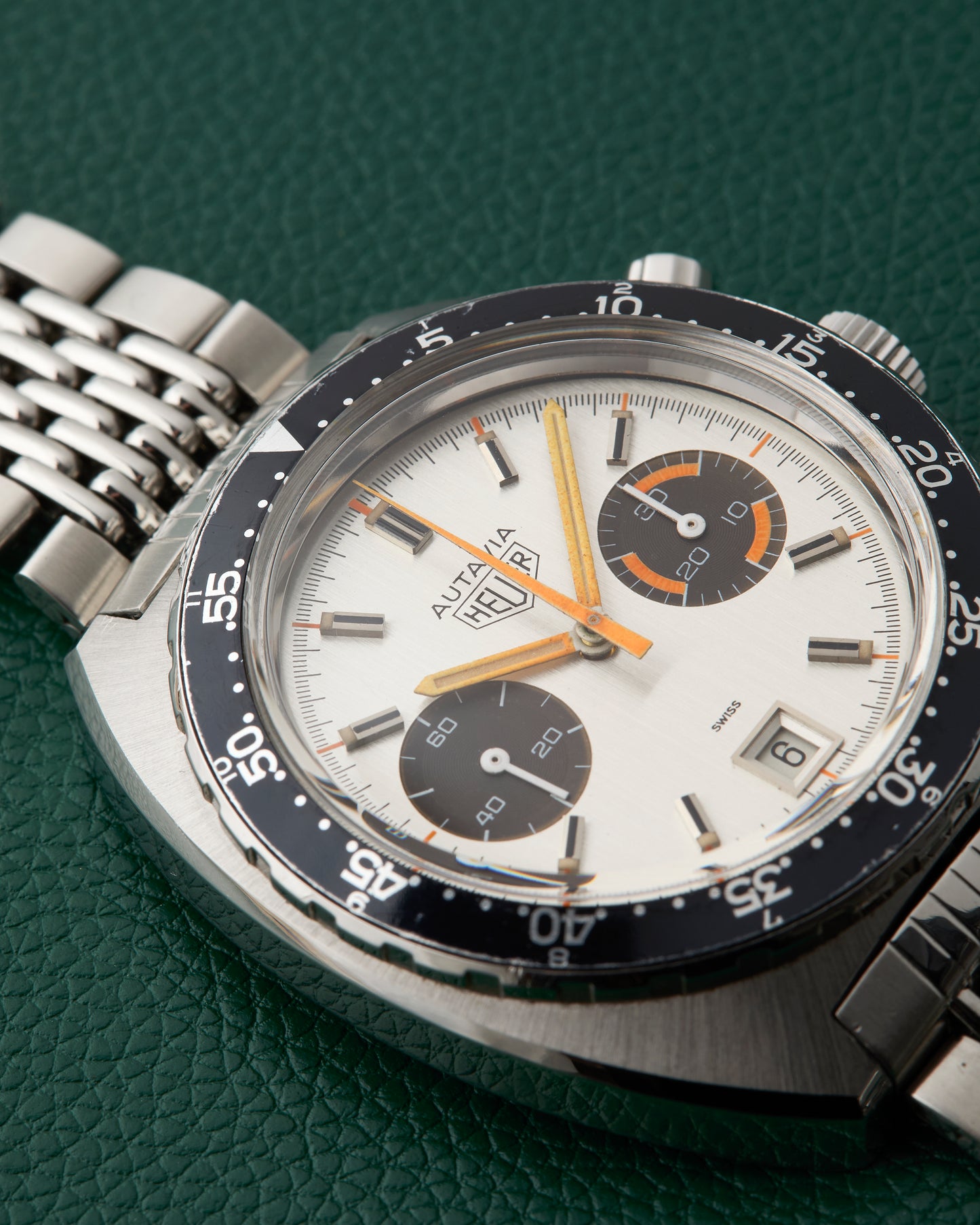 Heuer Ref. 73663 Autavia Orange Boy Gay Freres Bracelet