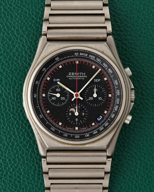 Zenith Titanium 95.0102.418 Port Royal Moonphase Black Dial Neo-Vintage 1980s