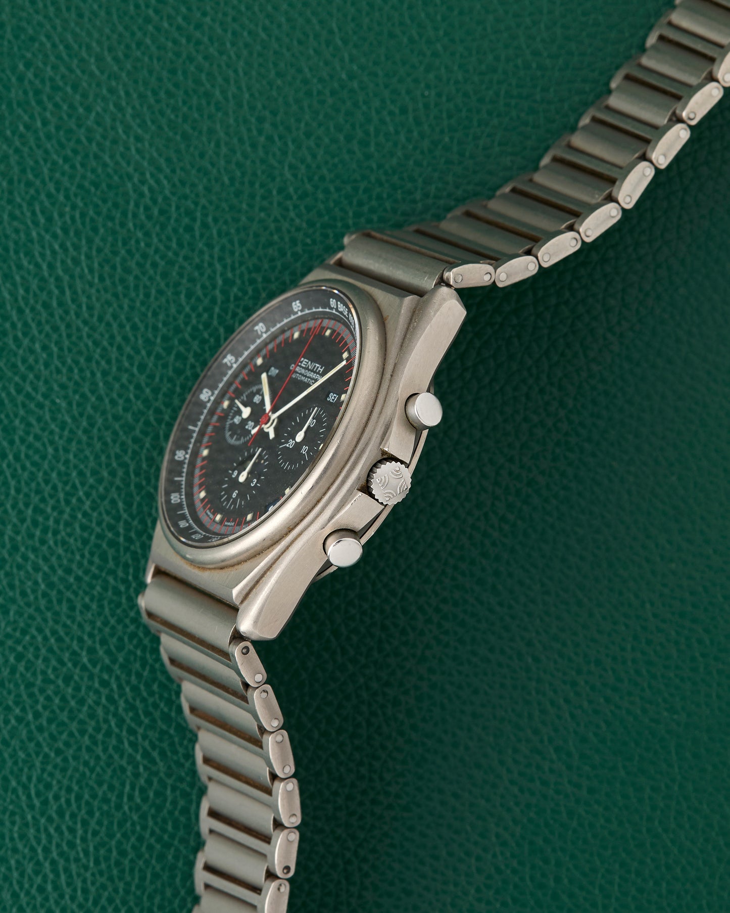 Zenith Titanium 95.0102.418 Port Royal Moonphase Black Dial Neo-Vintage 1980s
