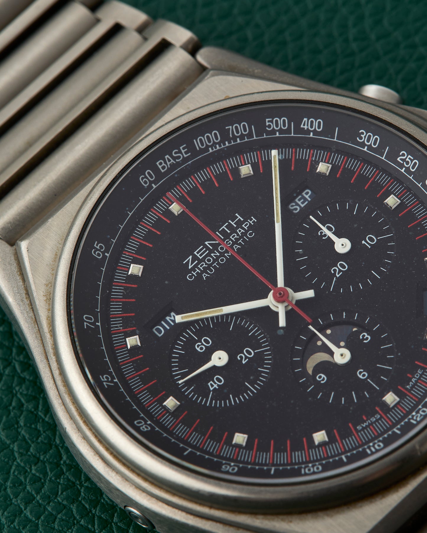Zenith Titanium 95.0102.418 Port Royal Moonphase Black Dial Neo-Vintage 1980s