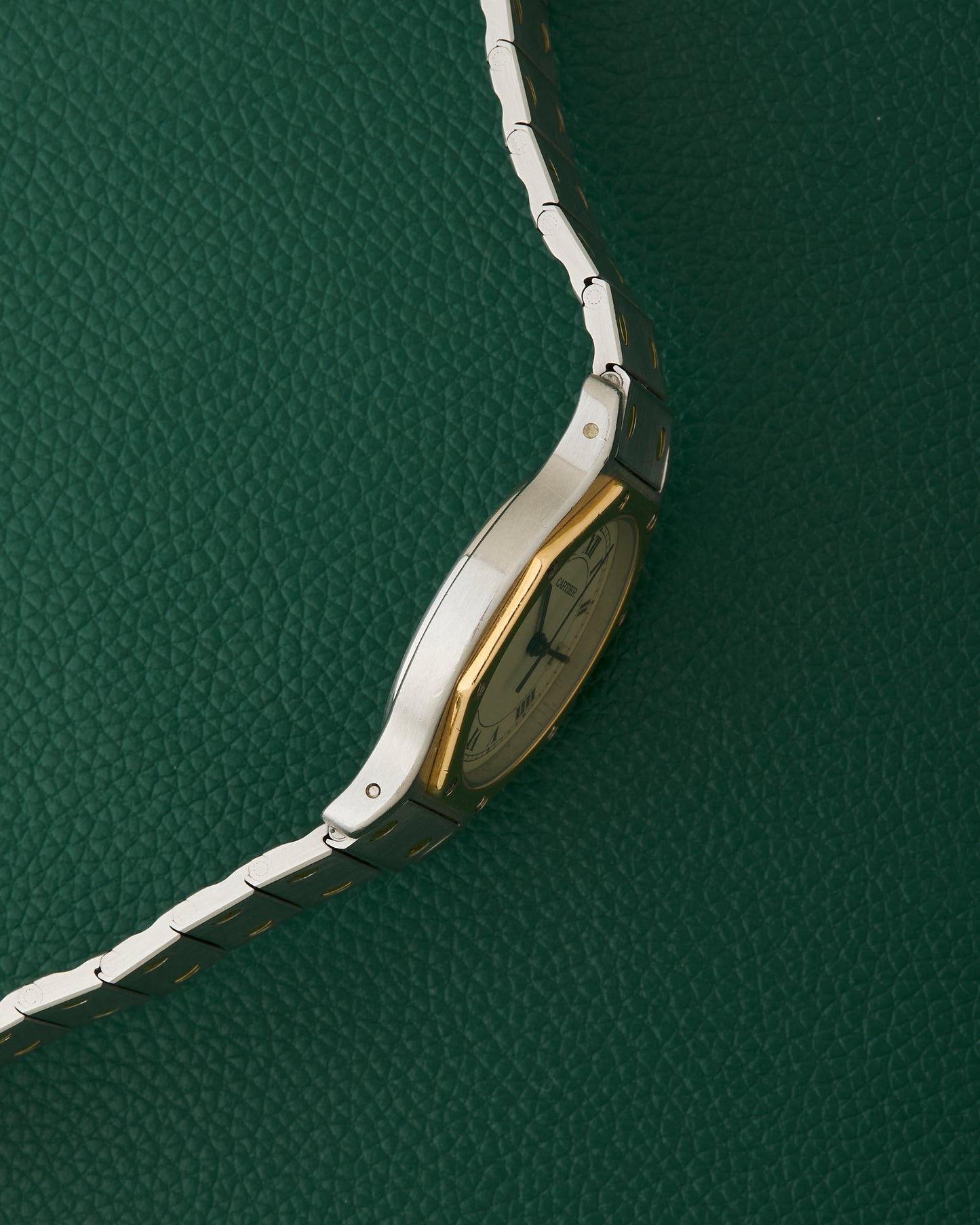 Cartier Santos Octagon Ref.187902 Two Toned 18k Yellow Gold Octagonal Bezel