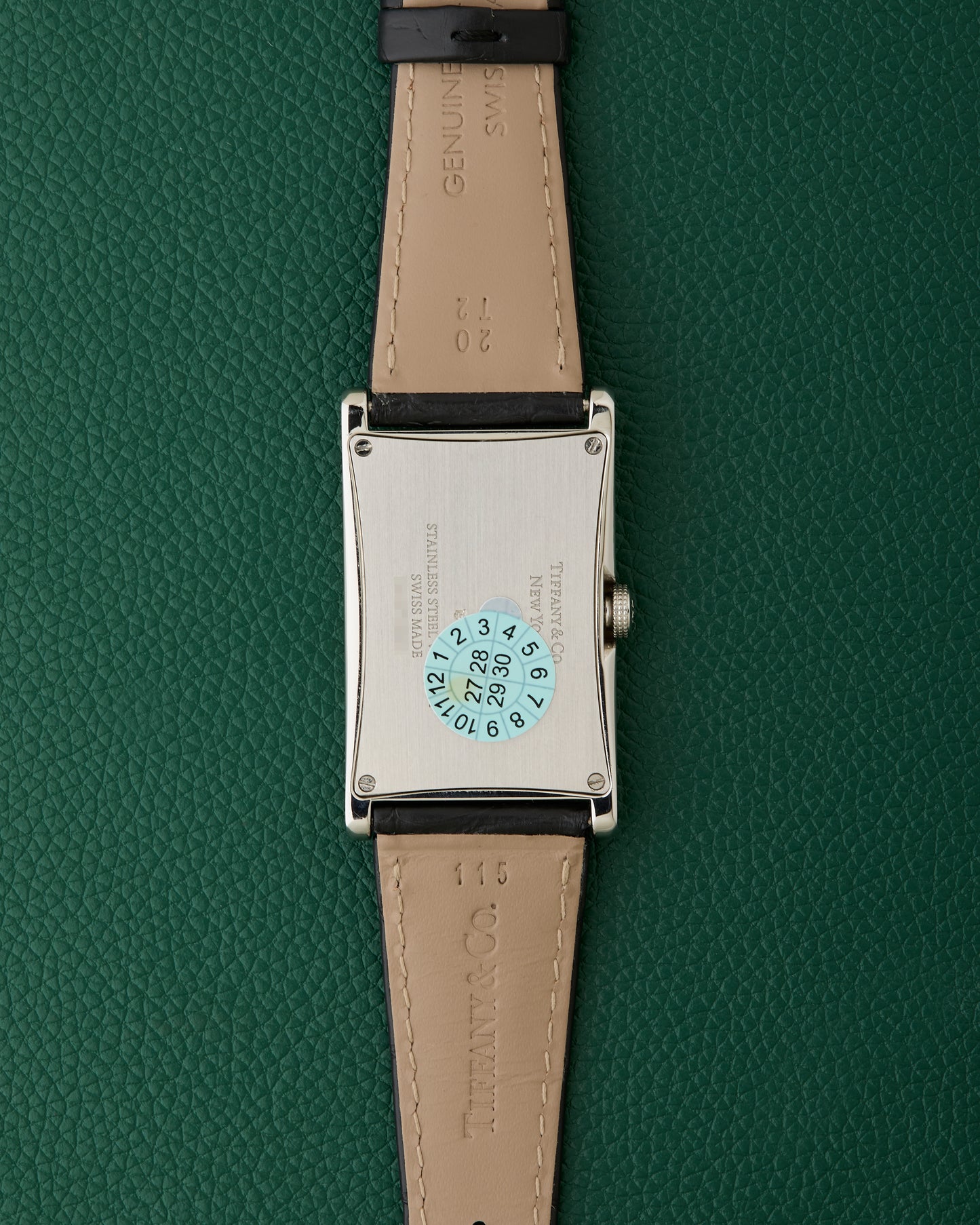 Tiffany & Co. New York East West Drivers Silver Art Deco Watch Boxed