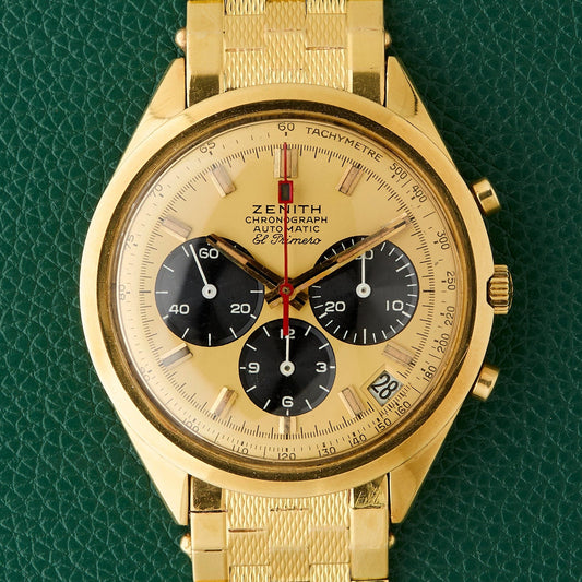 Zenith El Primero Ref.G582 Chronograph 18k Panda Dial