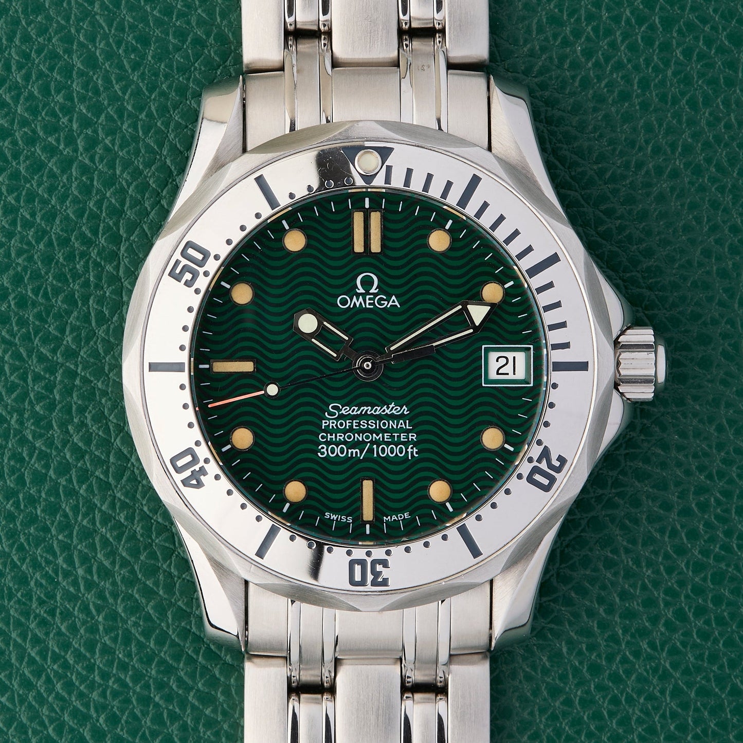 Omega Ref. 2553.41.00 Seamaster Jacques Mayol Limited Edition Green Full Set 1997