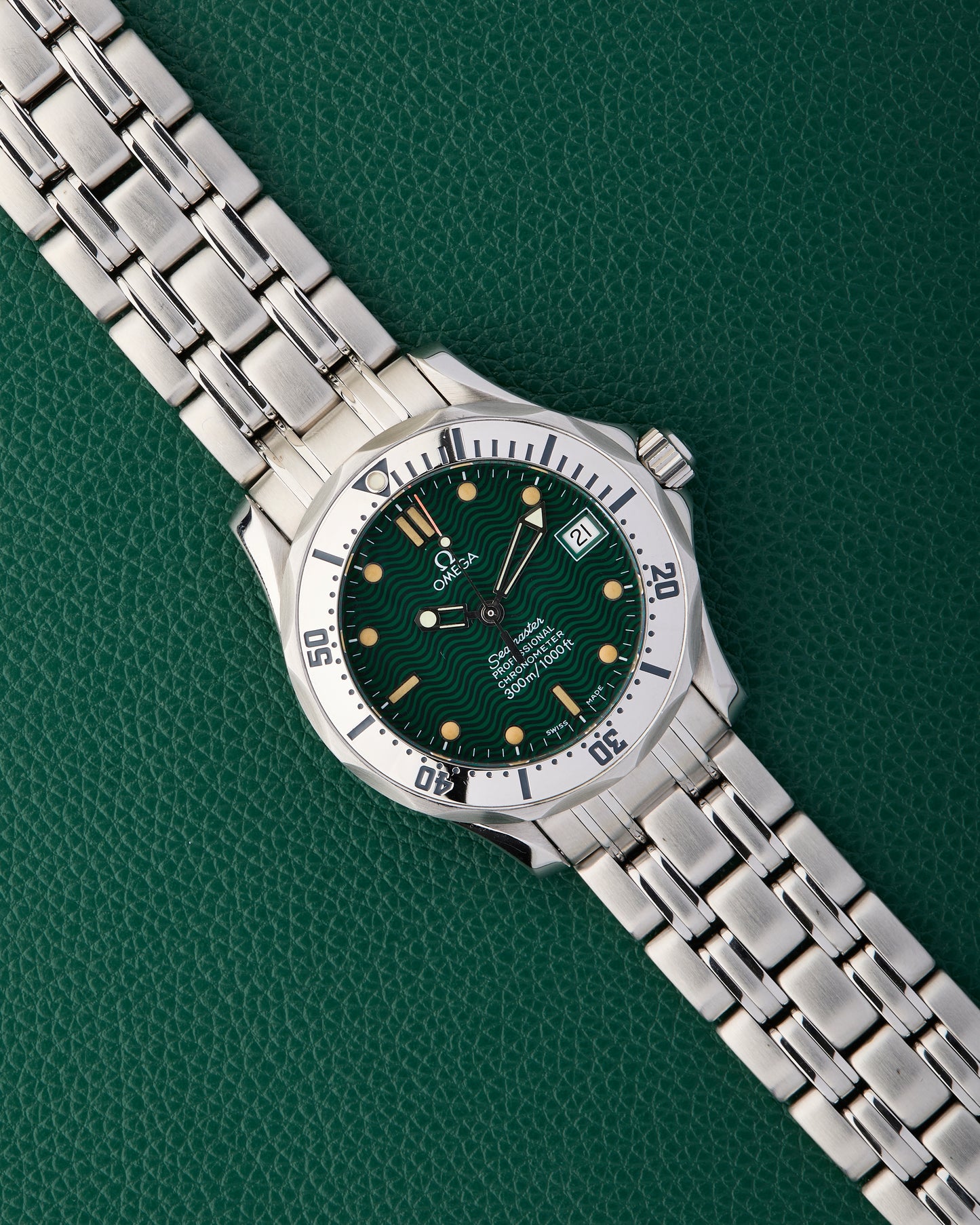 Omega Ref. 2553.41.00 Seamaster Jacques Mayol Limited Edition Green Full Set 1997