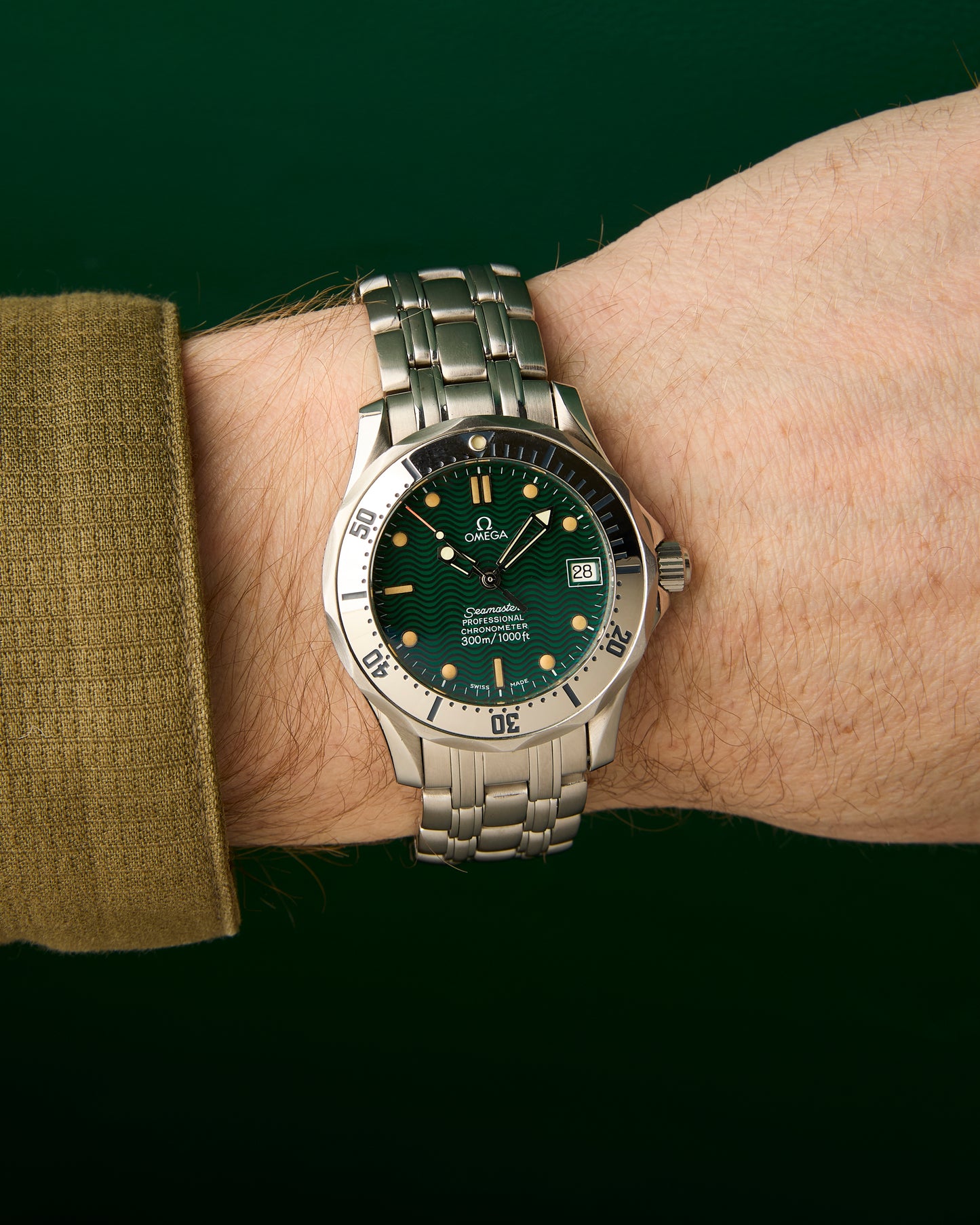 Omega Ref. 2553.41.00 Seamaster Jacques Mayol Limited Edition Green Full Set 1997