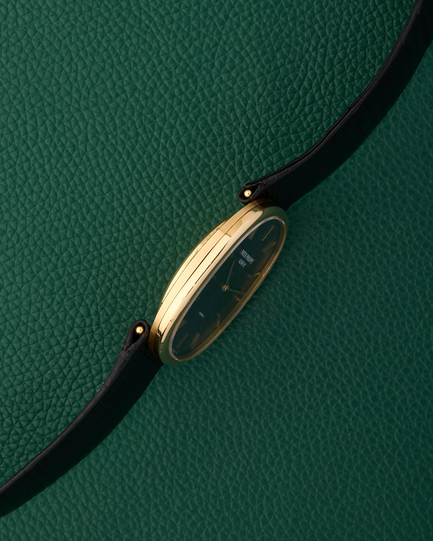 Patek Philippe Ref.3848 Ellipse Asprey Dual Signed 18k Blue Sunburst Dial