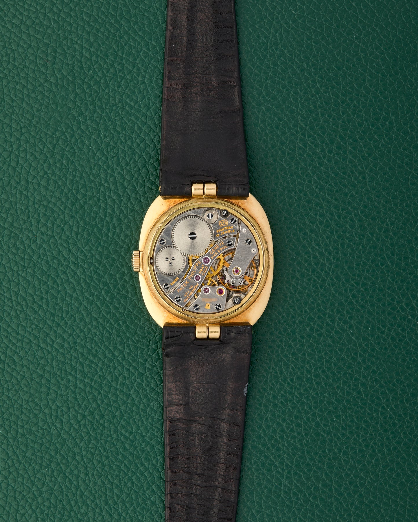 Patek Philippe Ref.3848 Ellipse Asprey Dual Signed 18k Blue Sunburst Dial