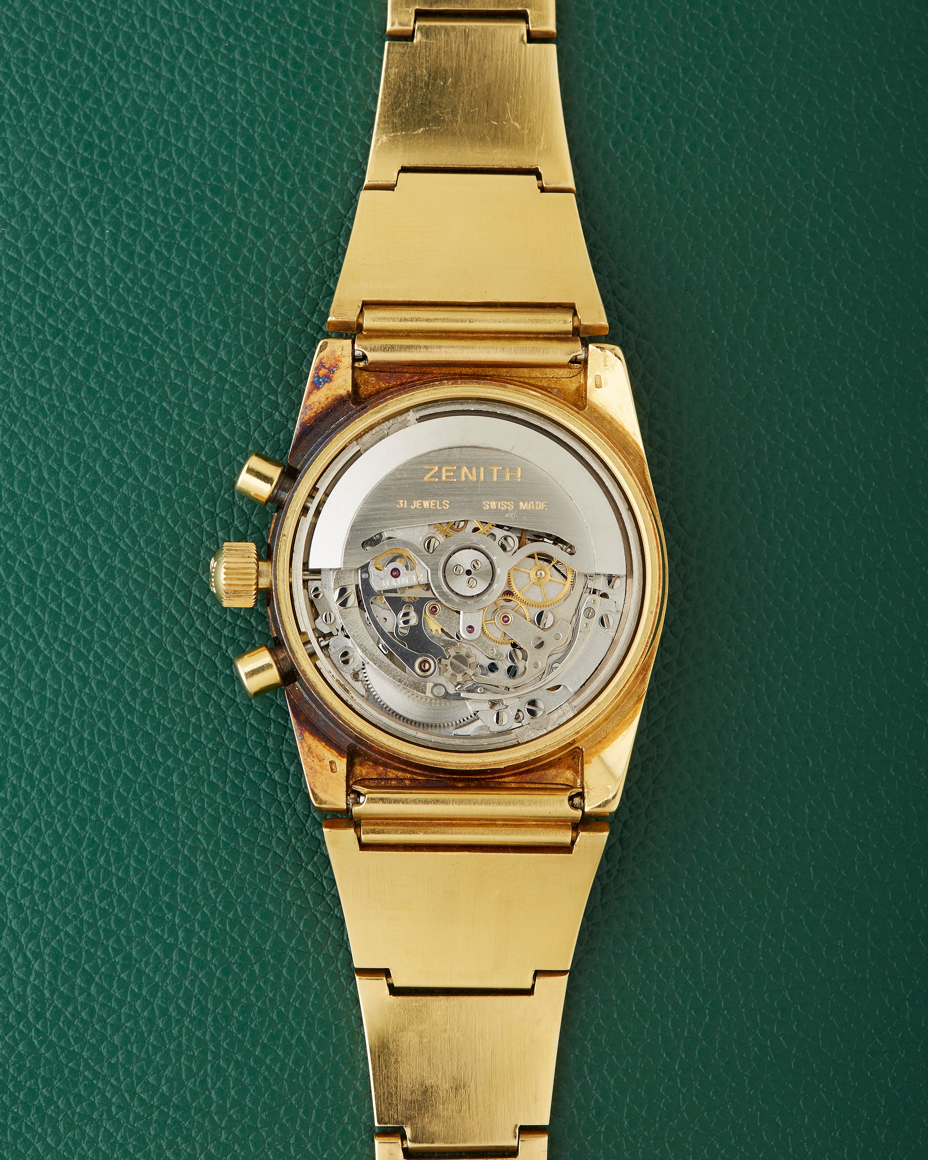 Zenith El Primero G7813 Lobster Bracelet 18k Gold – Tortoise