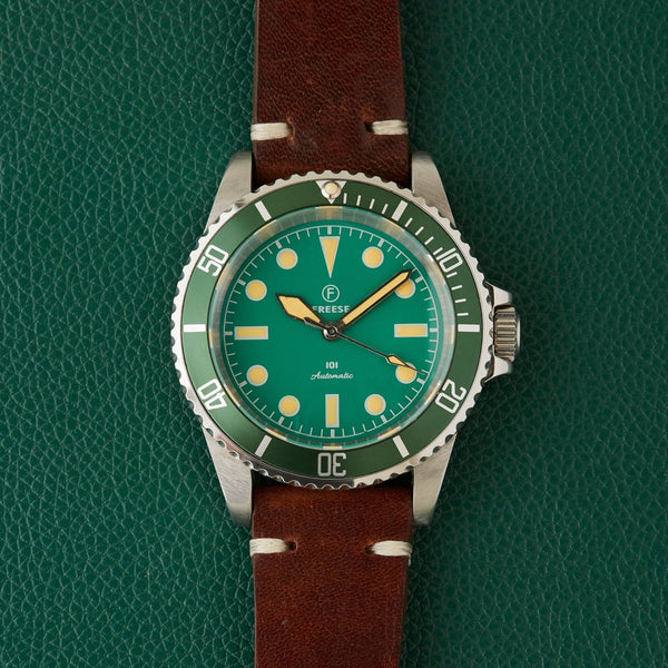 Freese 101 Green Dial Green Bezel Automatic Simon Freese Watch ...