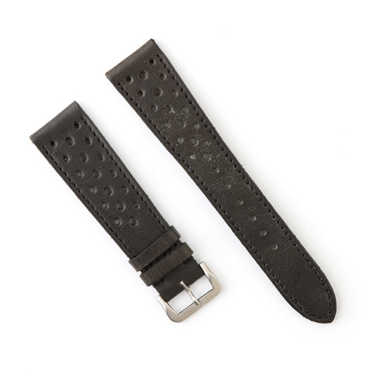 Hatchling Straps Vintage Inspired Rallye Black 20mm