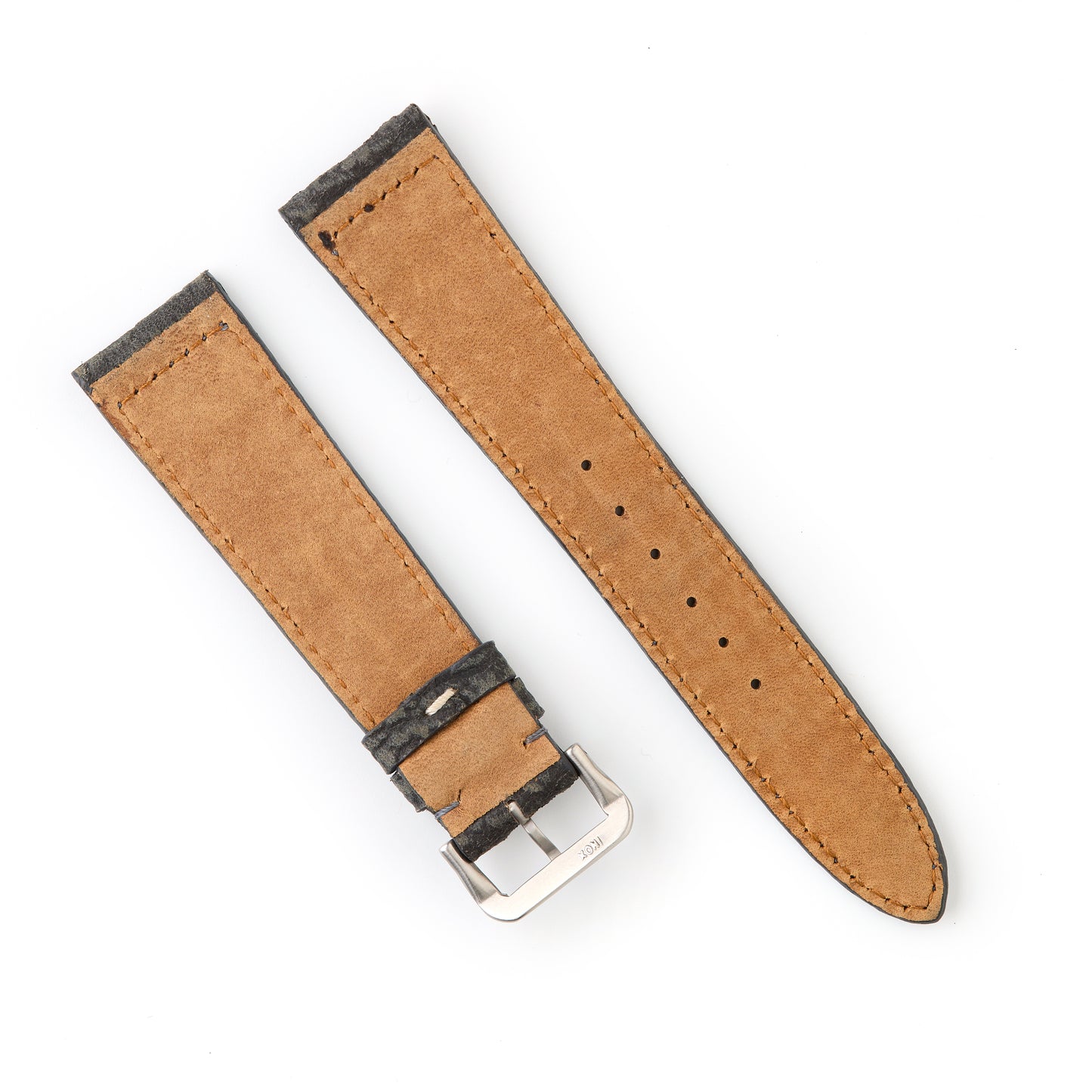 Hatchling Straps Vintage Inspired Grey Black 20mm