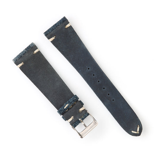 Hatchling Vintage Inspired Watch Strap Band Blue 22mm