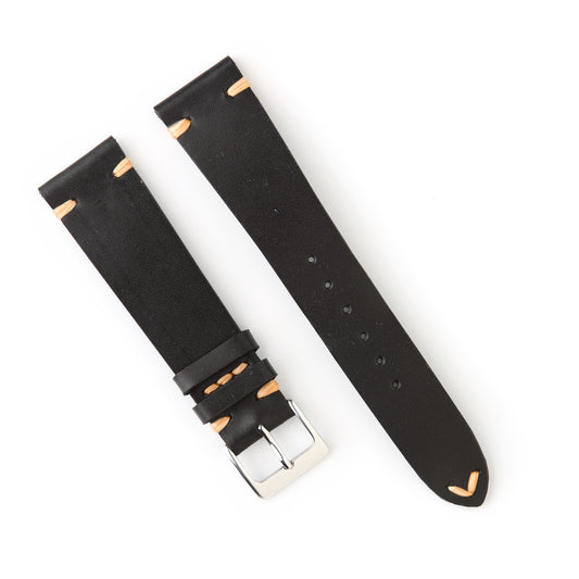 Hatchling Straps Vintage Inspired Black 20mm