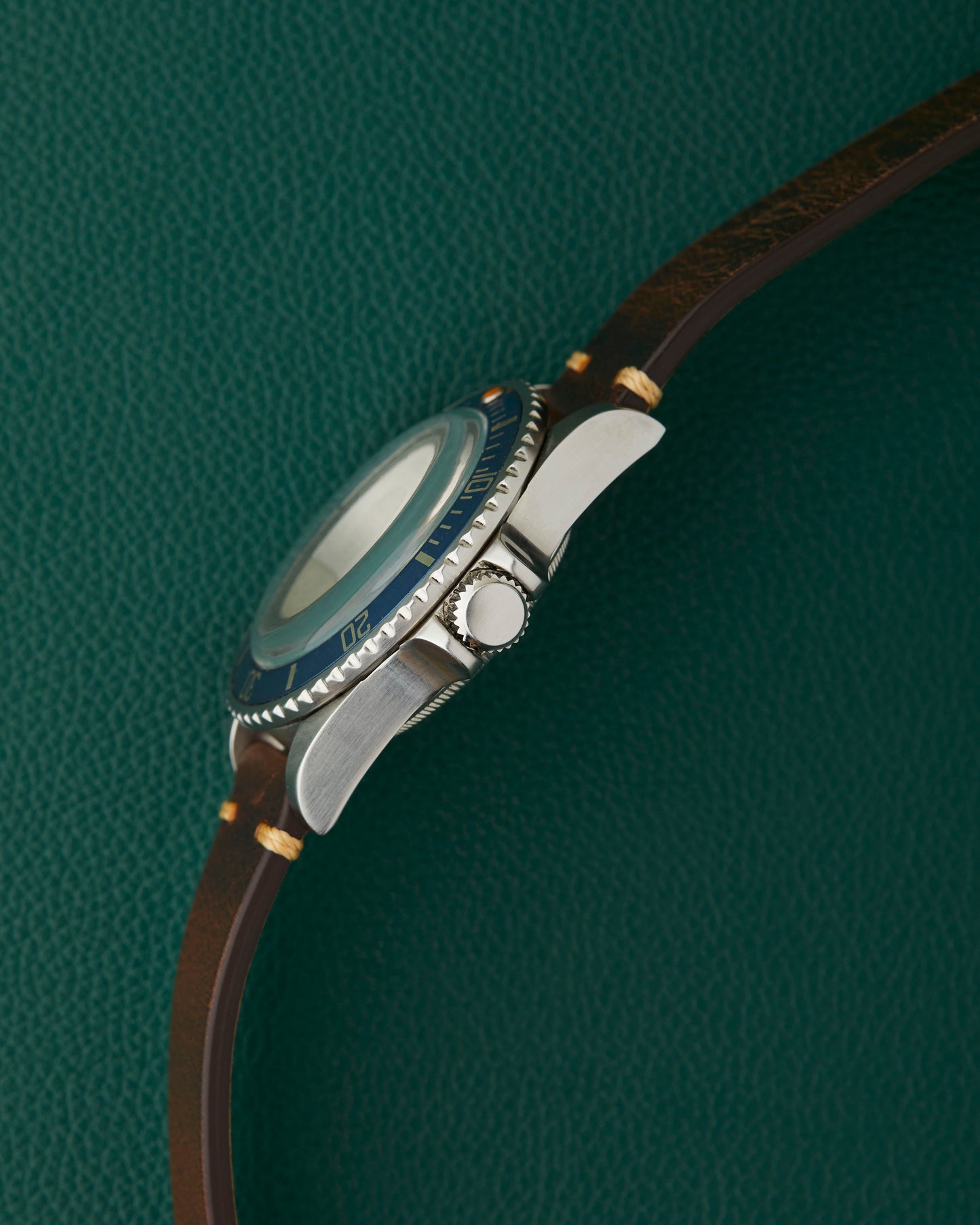 Freese 101 Dark Chocolate Dial Blue Bezel Simon Freese Watch