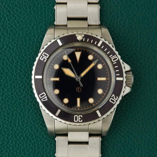 Freese 101 Gloss Black Dial Black Bezel Steel Bracelet Simon Freese Watch