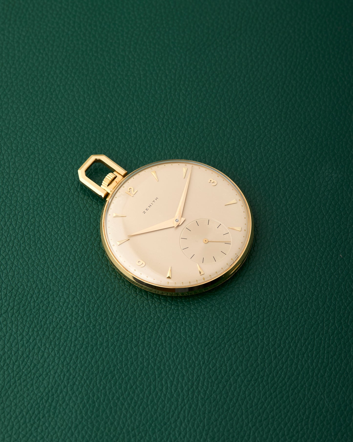 Zenith 18k Pocket Watch Yellow Gold Champagne Dial
