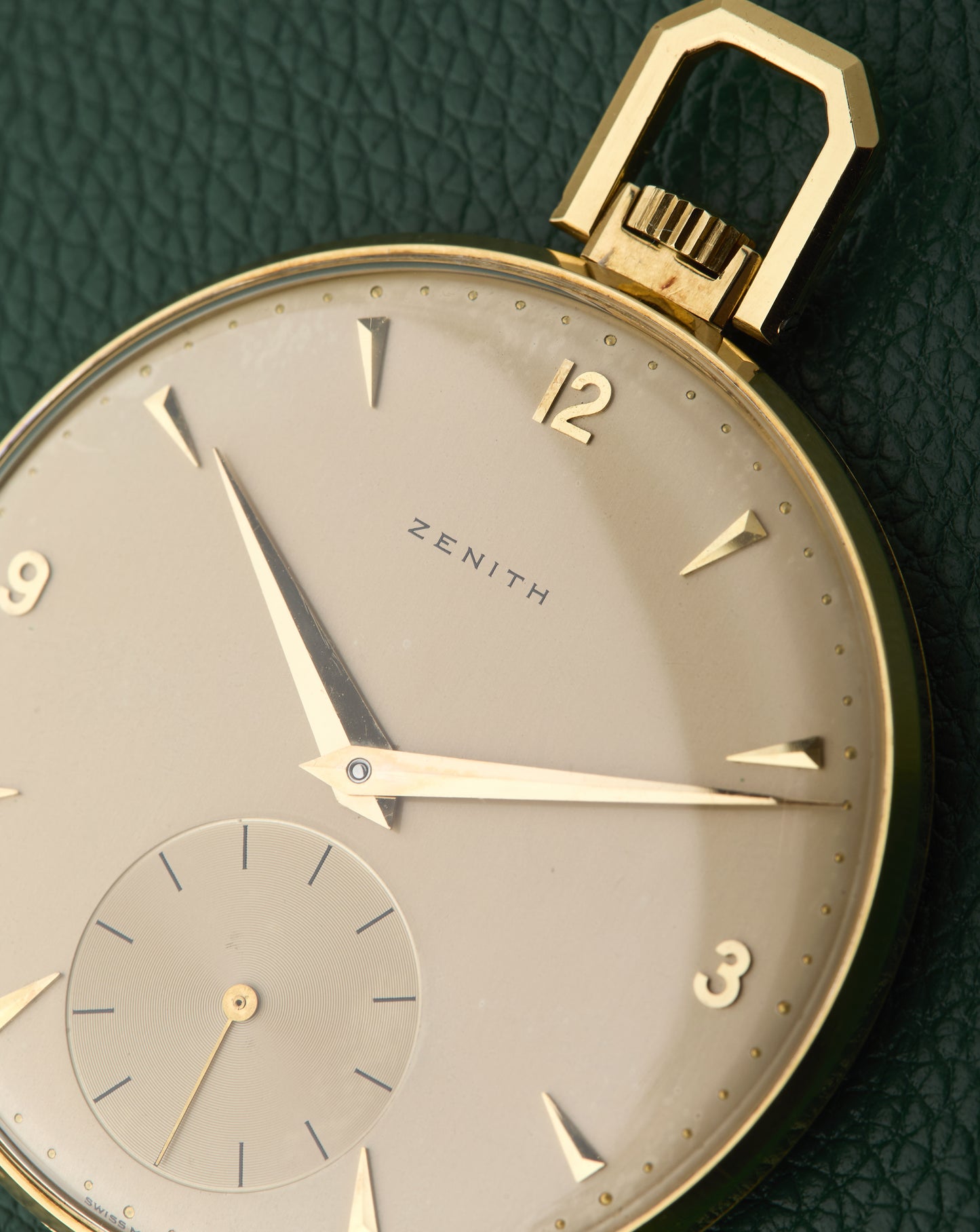 Zenith 18k Pocket Watch Yellow Gold Champagne Dial