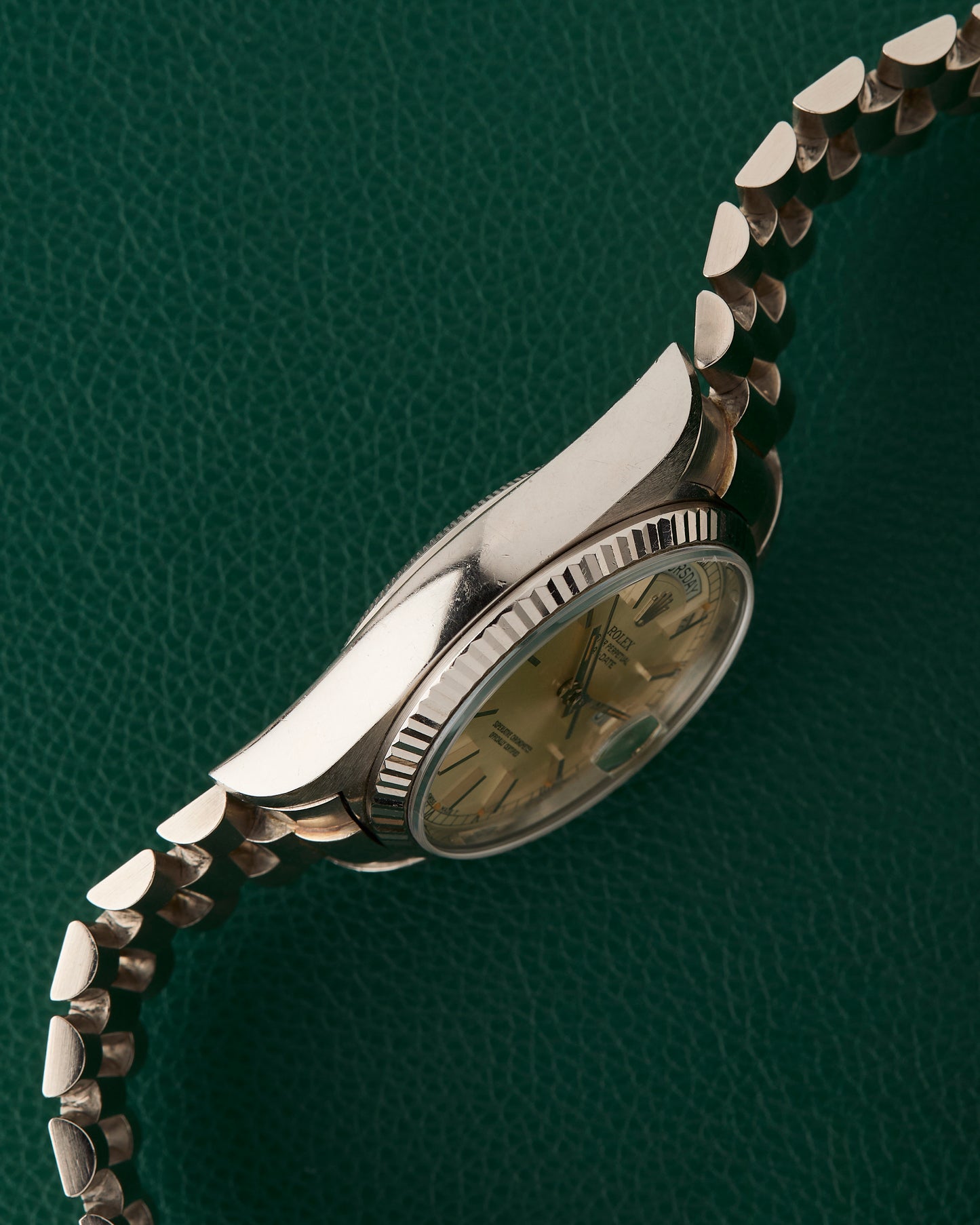 Rolex Day-Date 18039 White Gold 18k 36mm Japan President Bracelet Vintage 1978