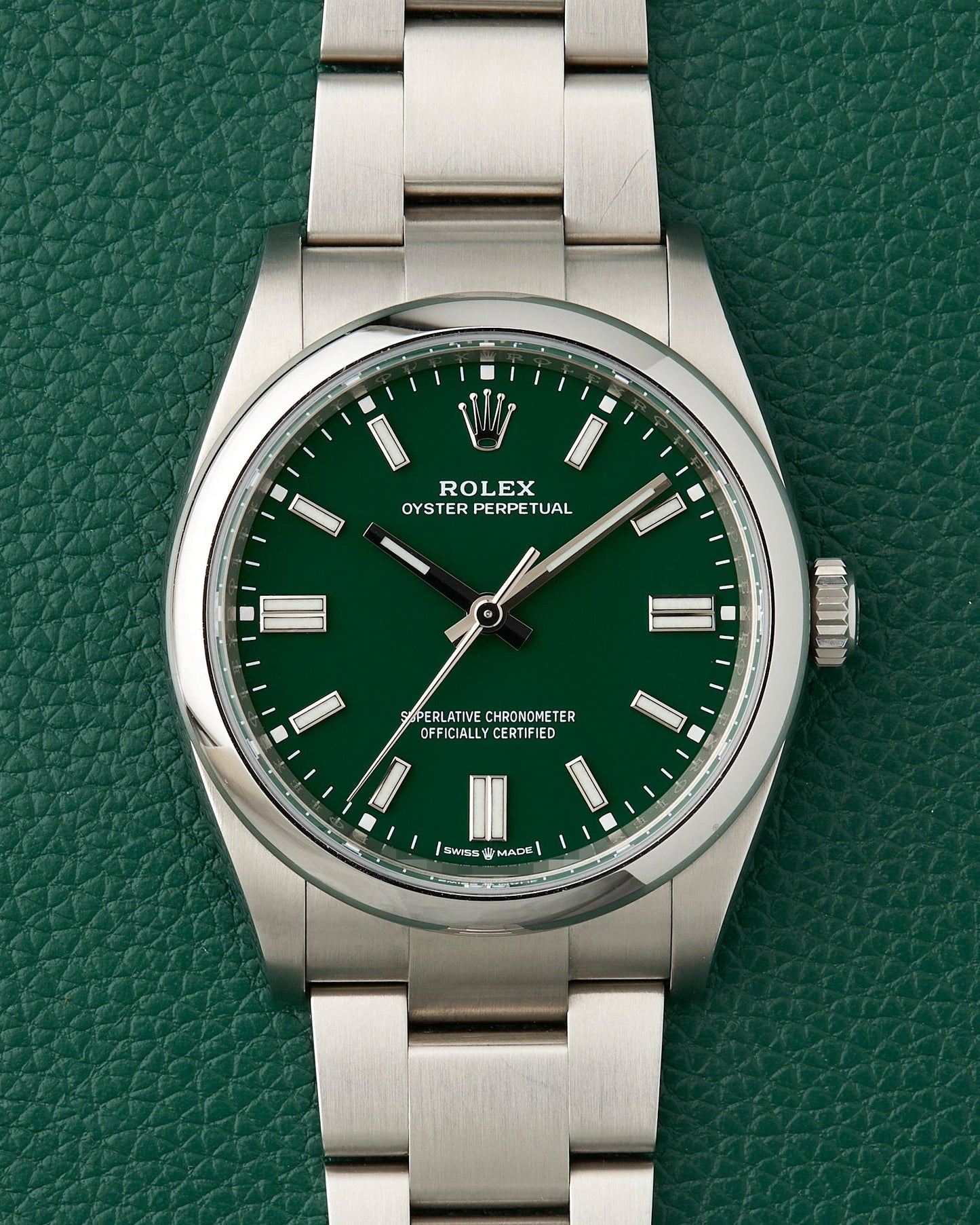Rolex Ref. 126000 Oyster Perpetual 36 Green Dial Full Set 2020