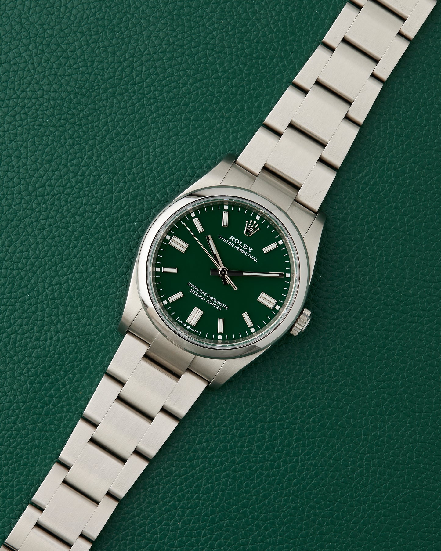 Rolex Ref. 126000 Oyster Perpetual 36 Green Dial Full Set 2020