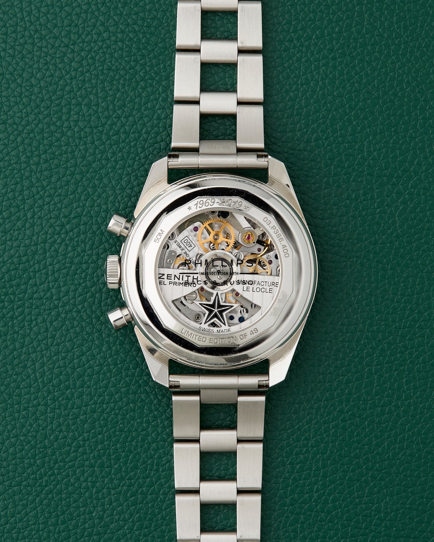 Zenith El Primero A386 Ref. 03.P386.400 Phillips Limited Edition Ladder Bracelet