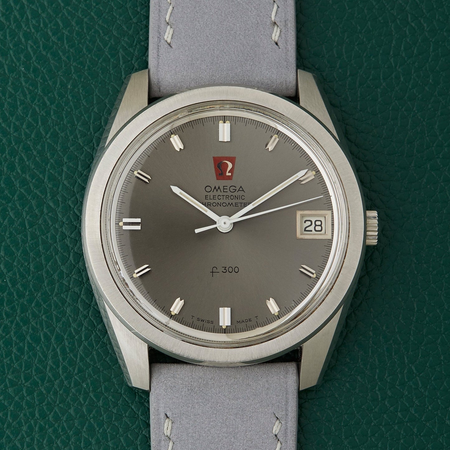 Omega f300 Ref. 198.001 Electronic Chronometer Grey Dial Vintage 1970