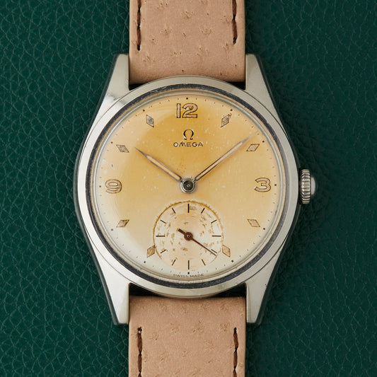 Omega 2536-10 Caramel Patina Dial Vintage Watch 1950