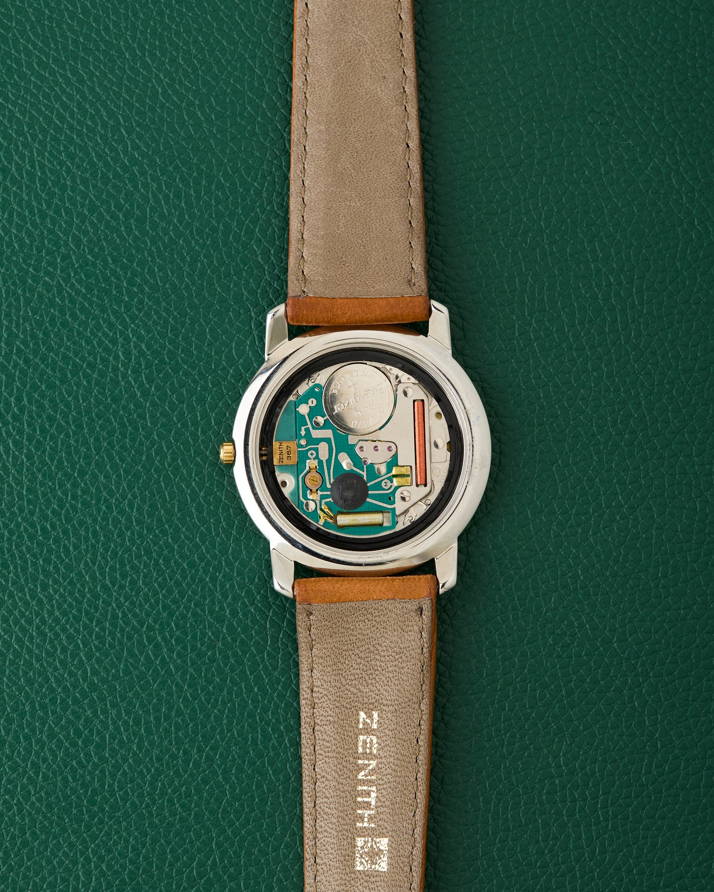 Zenith NOS Ref. 19.0130.387 Vintage Two Toned Black Dial Watch