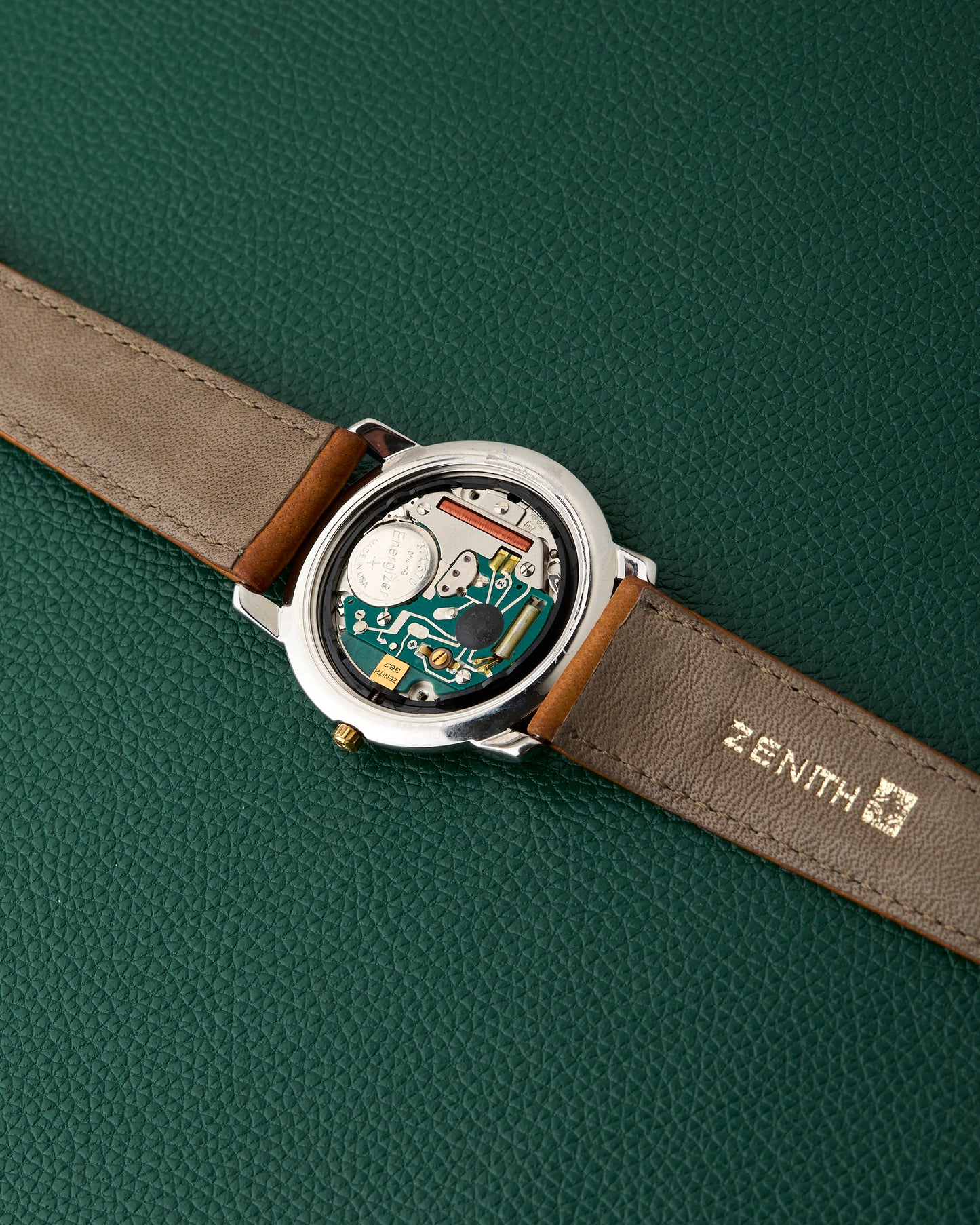 Zenith NOS Ref. 19.0130.387 Vintage Two Toned Black Dial Watch