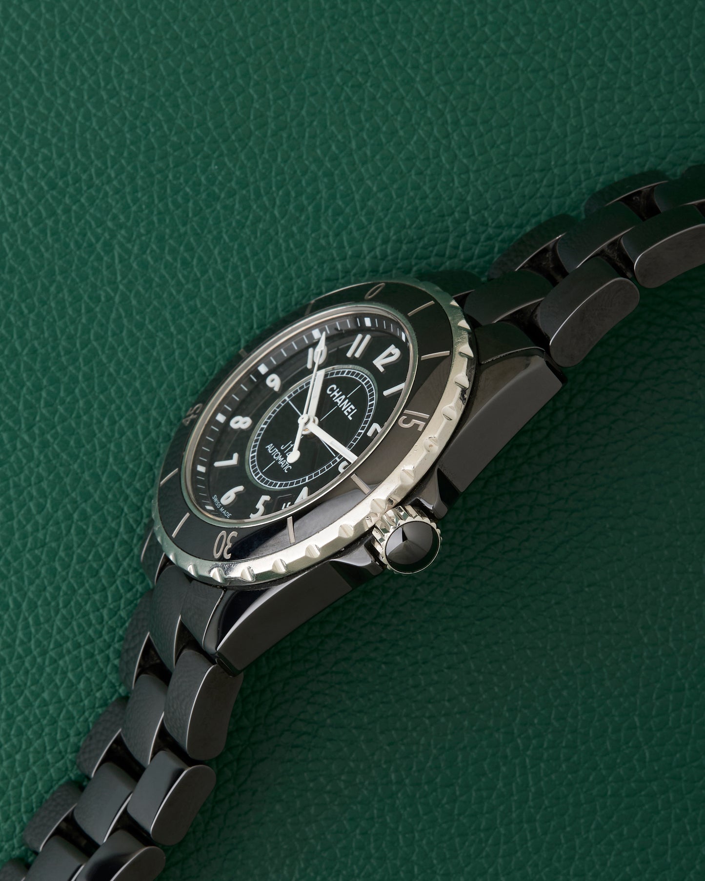 CHANEL J12 Black Ceramic 39mm Black Dial Black Bezel