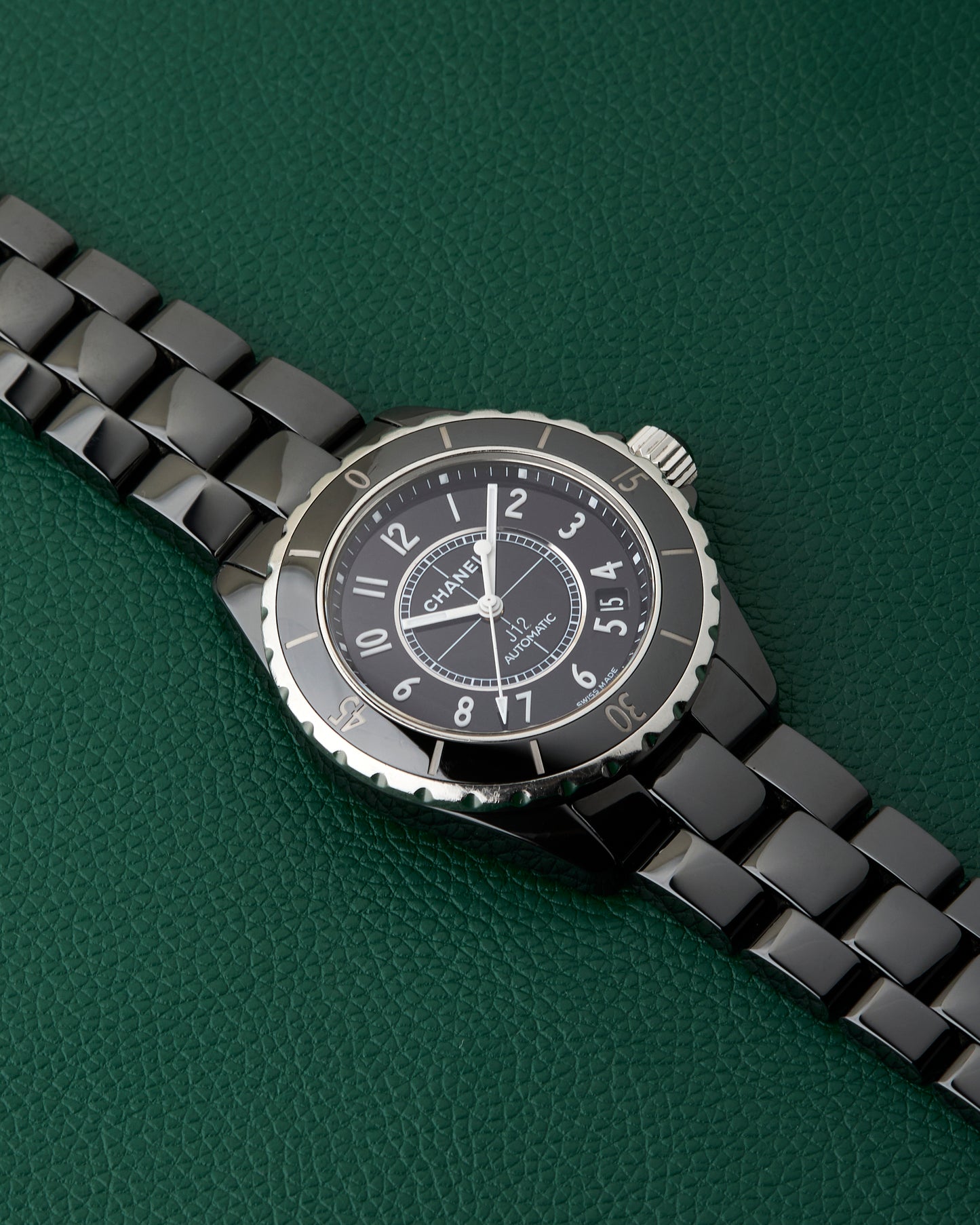CHANEL J12 Black Ceramic 39mm Black Dial Black Bezel