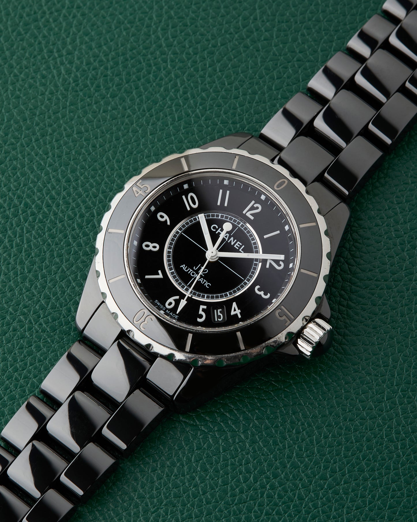 CHANEL J12 Black Ceramic 39mm Black Dial Black Bezel