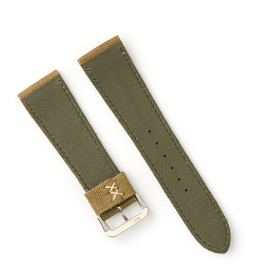 Hatchling Vintage Inspired Watch Strap Band Khaki 23mm