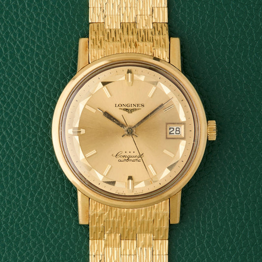 Longines Conquest Ref. 8258 Brick Bracelet 18K Gold