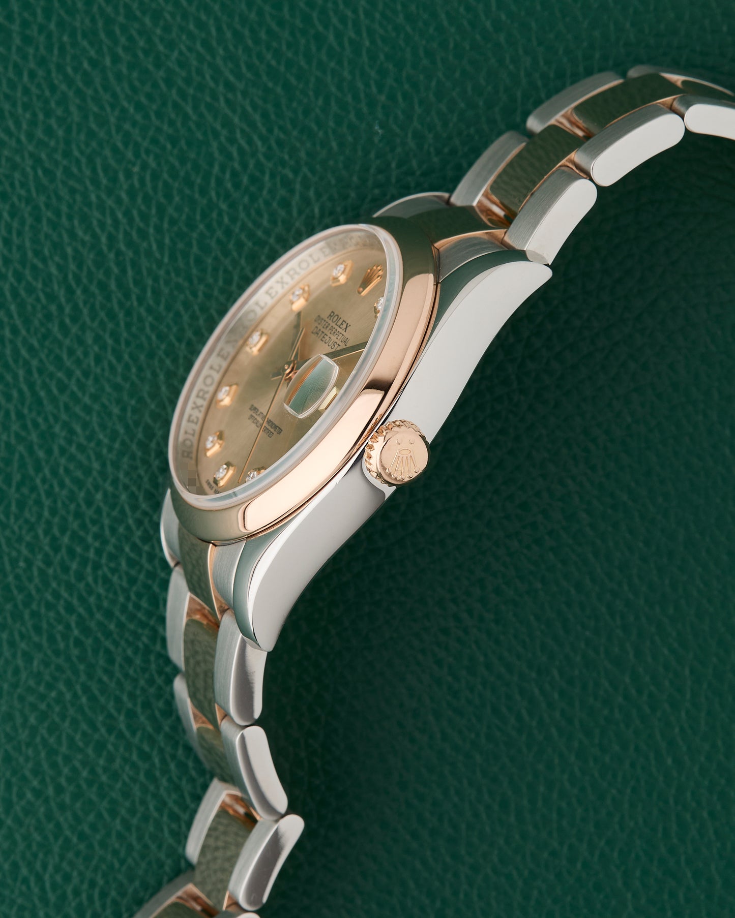 Rolex DateJust Ref. 116201 Salmon Dial Diamonds Full Set 2015