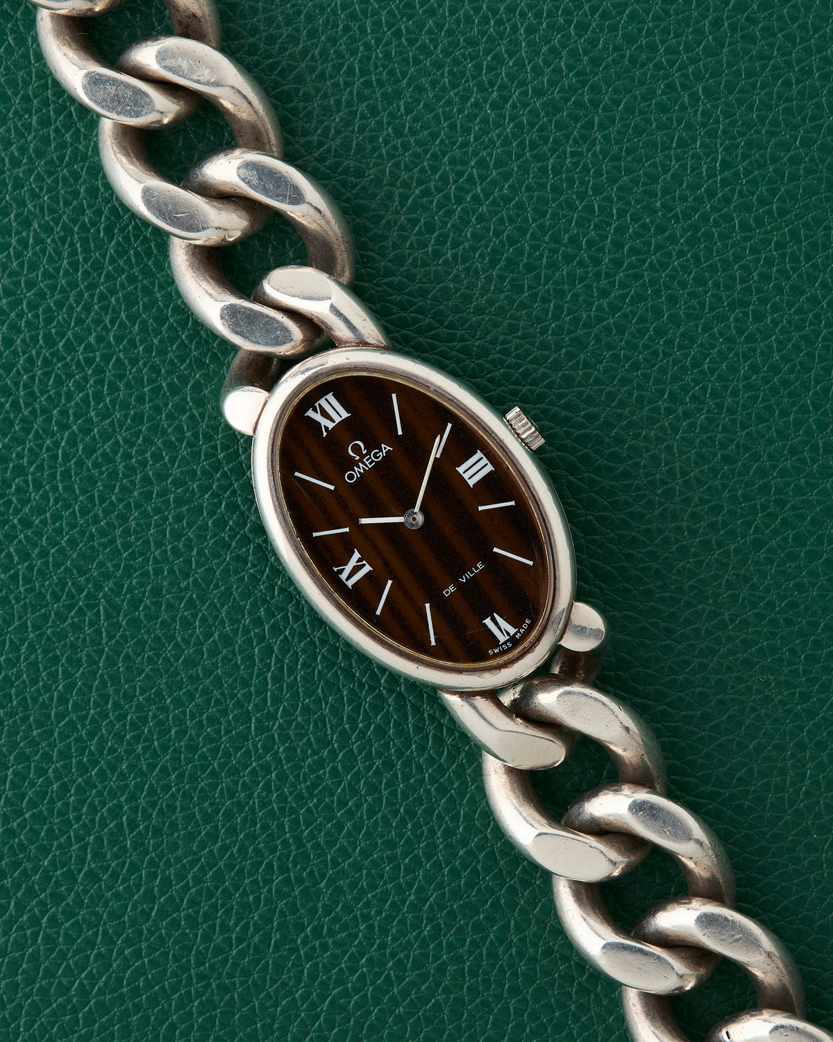 Omega DeVille Ref. 711.1904 Argent Cuban Bracelet 1973