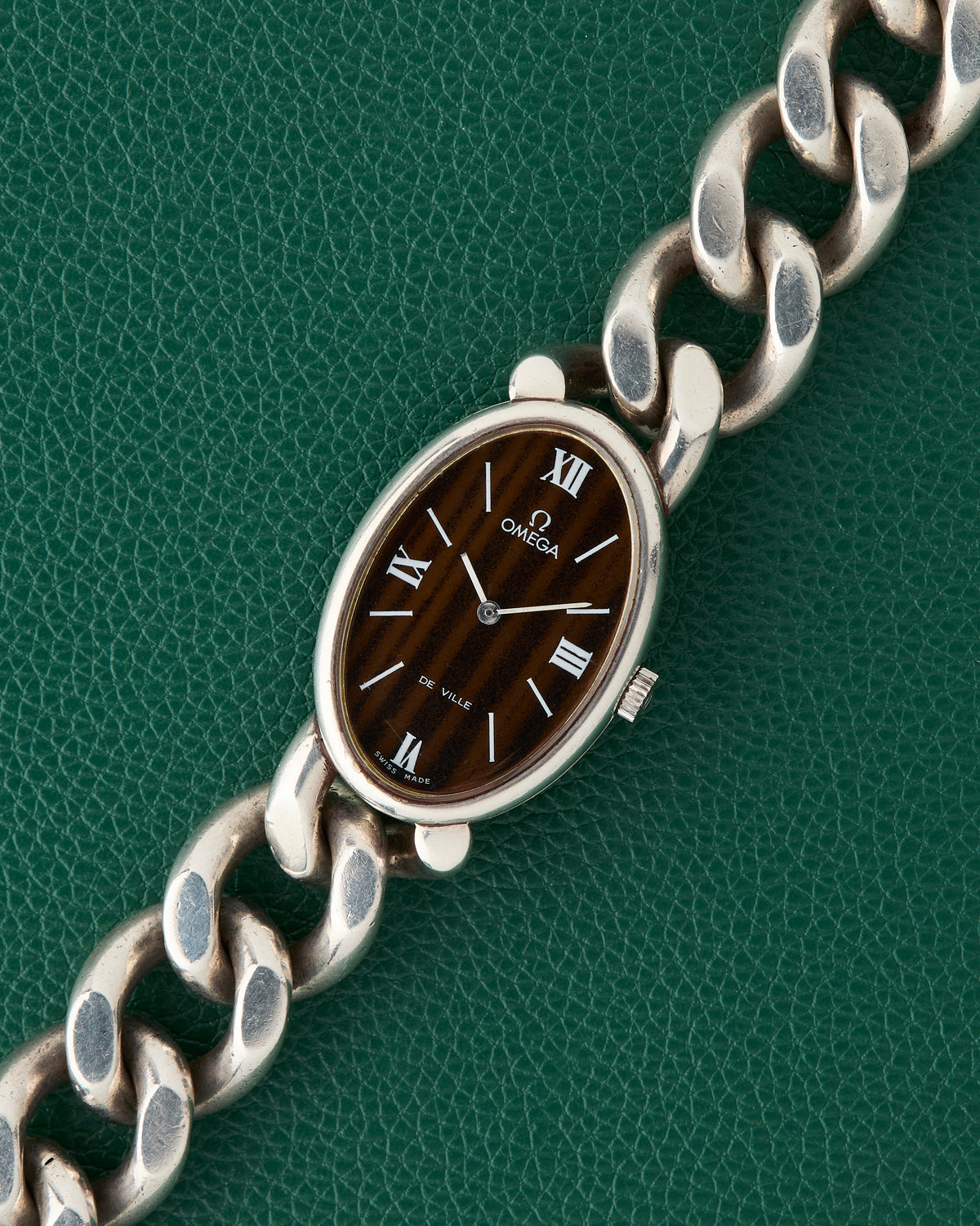 Omega DeVille Ref. 711.1904 Argent Cuban Bracelet 1973
