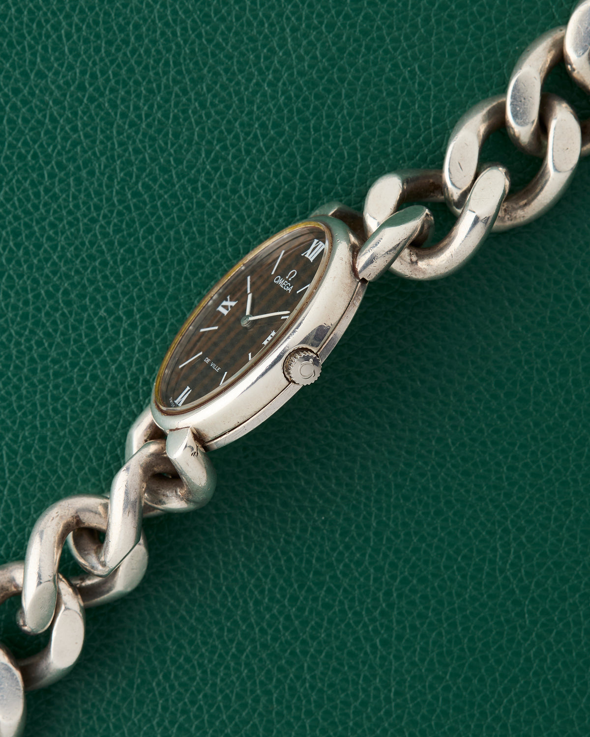 Omega DeVille Ref. 711.1904 Argent Cuban Bracelet 1973