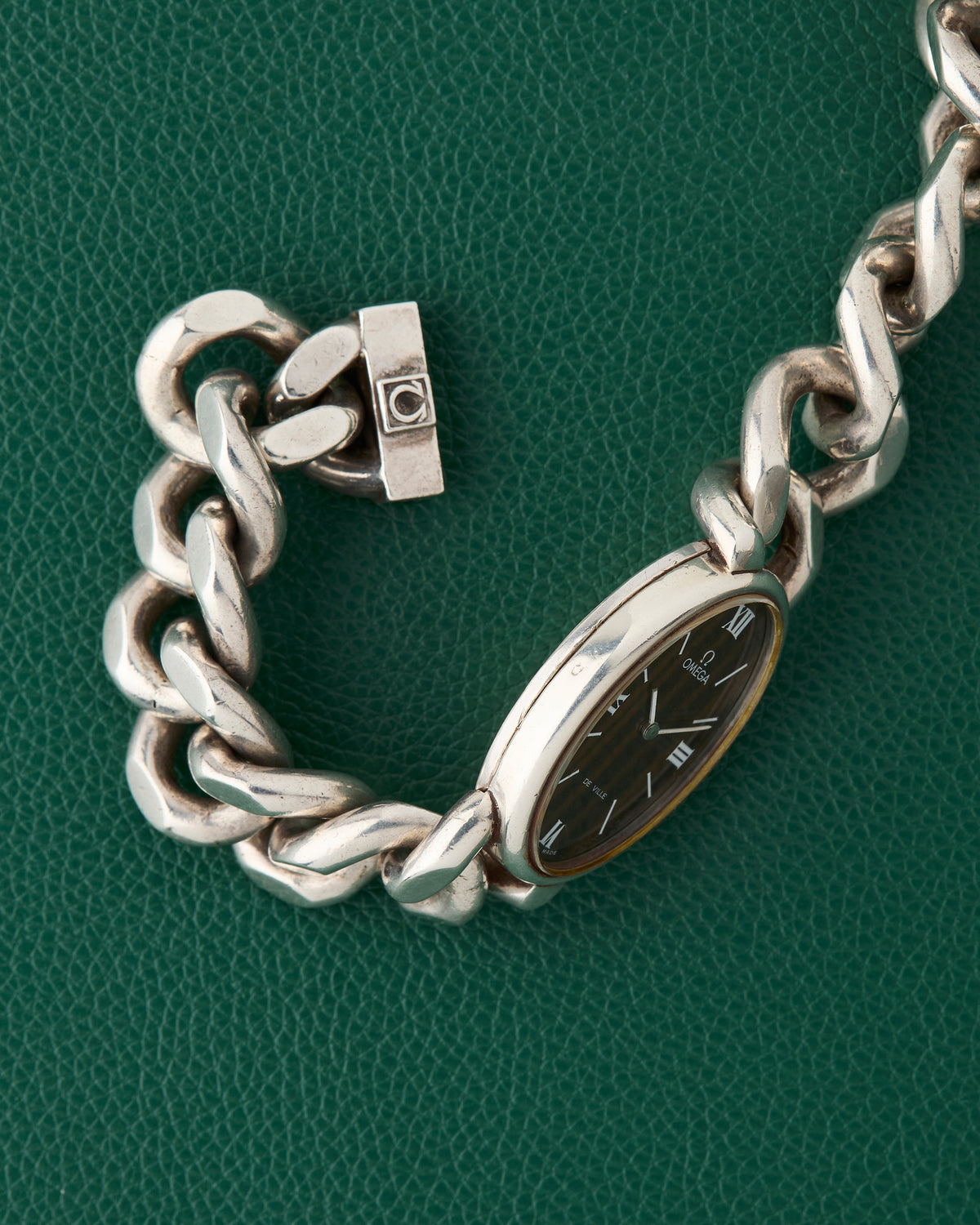 Omega DeVille Ref. 711.1904 Argent Cuban Bracelet 1973