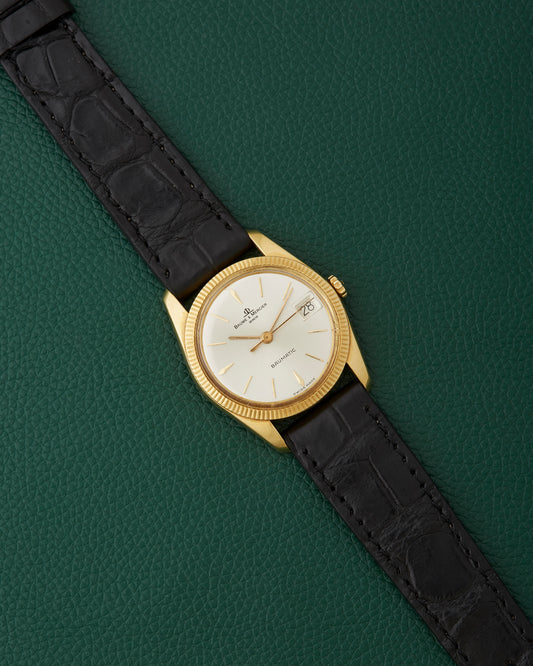 Baume & Mercier Geneve Baumatic 3194 Gold 18k Fluted Bezel Watch