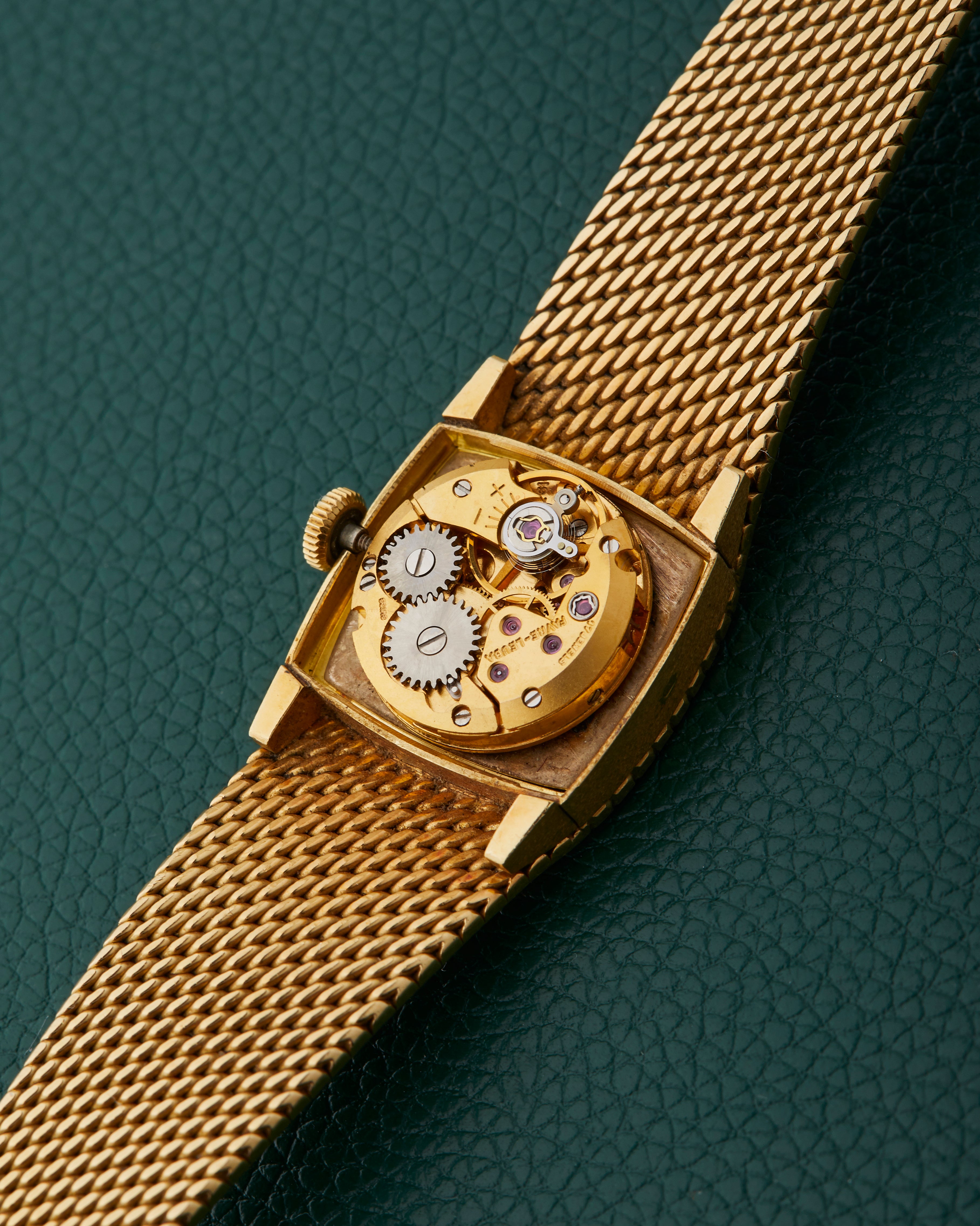 Favre-Leuba 18k Yellow Gold Integrated Bracelet Watch With Box