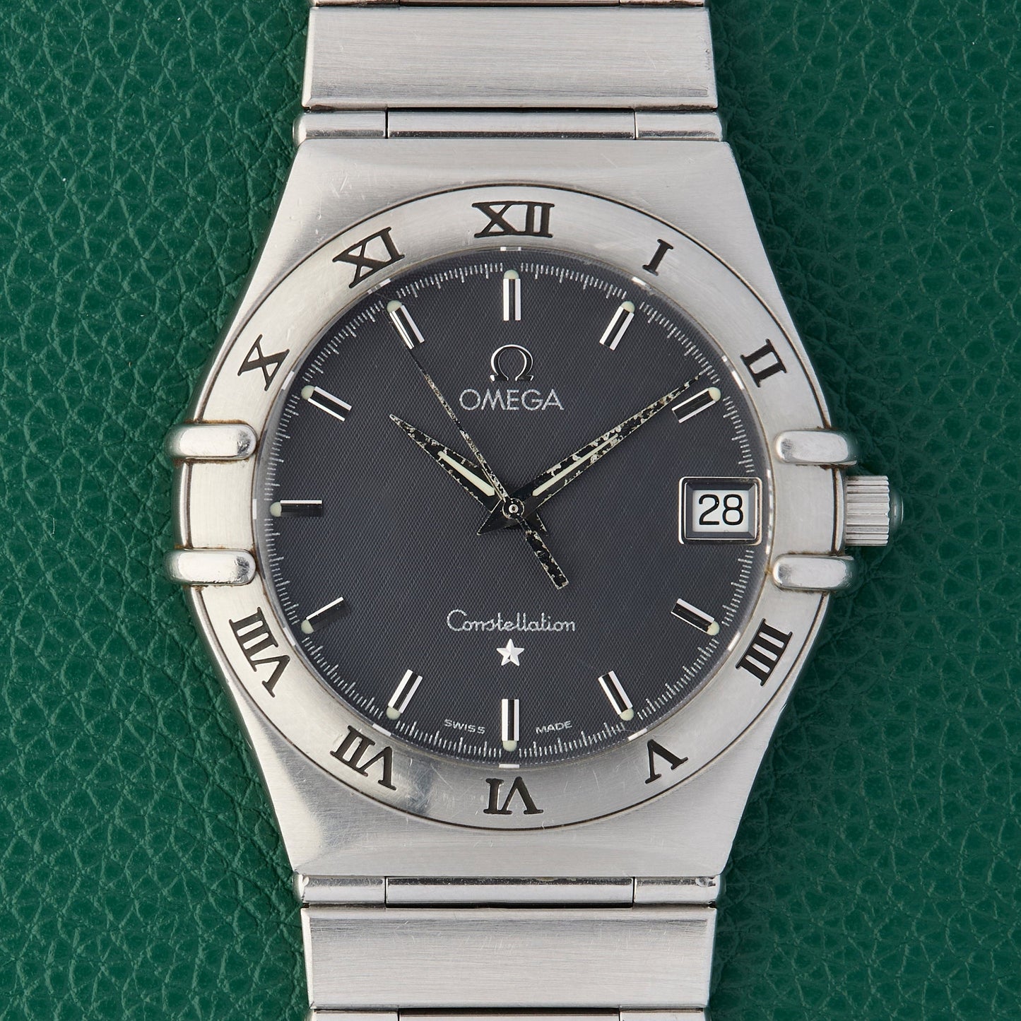 Omega Constellation Ref. 396.1201 Slate Grey Crosshatch Dial 1998